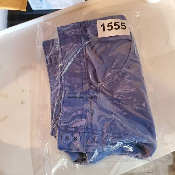 Le Tigre Shorts Juniors 9 Blue Solid Chino Flat Front - Picture 8 of 8